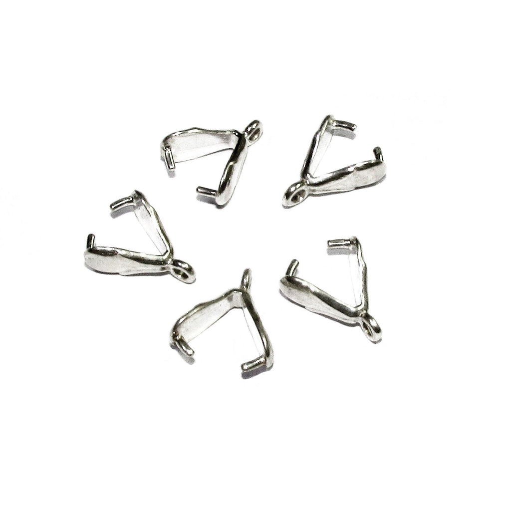 925 Sterling silver Pinch Pendant Bail with ring size 11 mm, sterling silver Bail, Bail, Jewelry making, Silver, bail for pendant - 1 piece