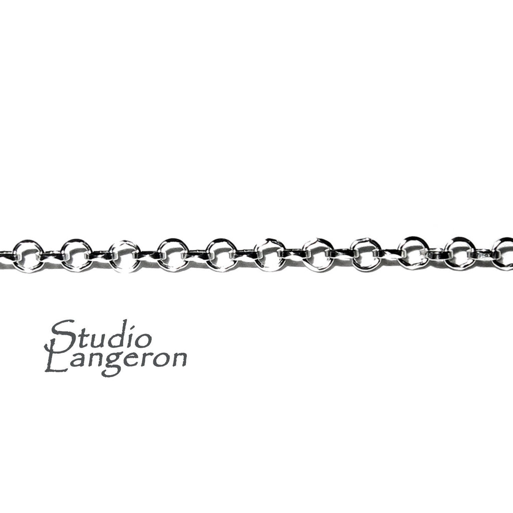 1.2 mm 925 Sterling Silver rolo cable chain diamond cut, Shiny chain, Jewelry making, silver chain rolo, silver chain - 1 Ft (30 cm)