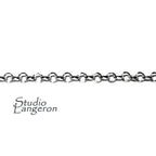 1.2 mm 925 Sterling Silver rolo cable chain diamond cut, Shiny chain, Jewelry making, silver chain rolo, silver chain - 1 Ft (30 cm)