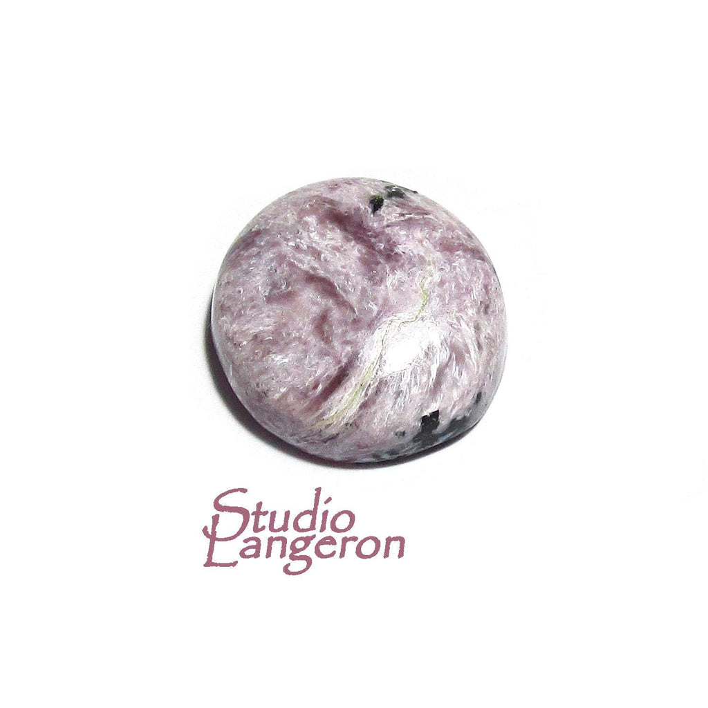 SALE!  Natural Charoite, cabochon, size 15x17x5.3mm, Natural Charoite, Natural Gemstone, Jewelry making - 1 piece