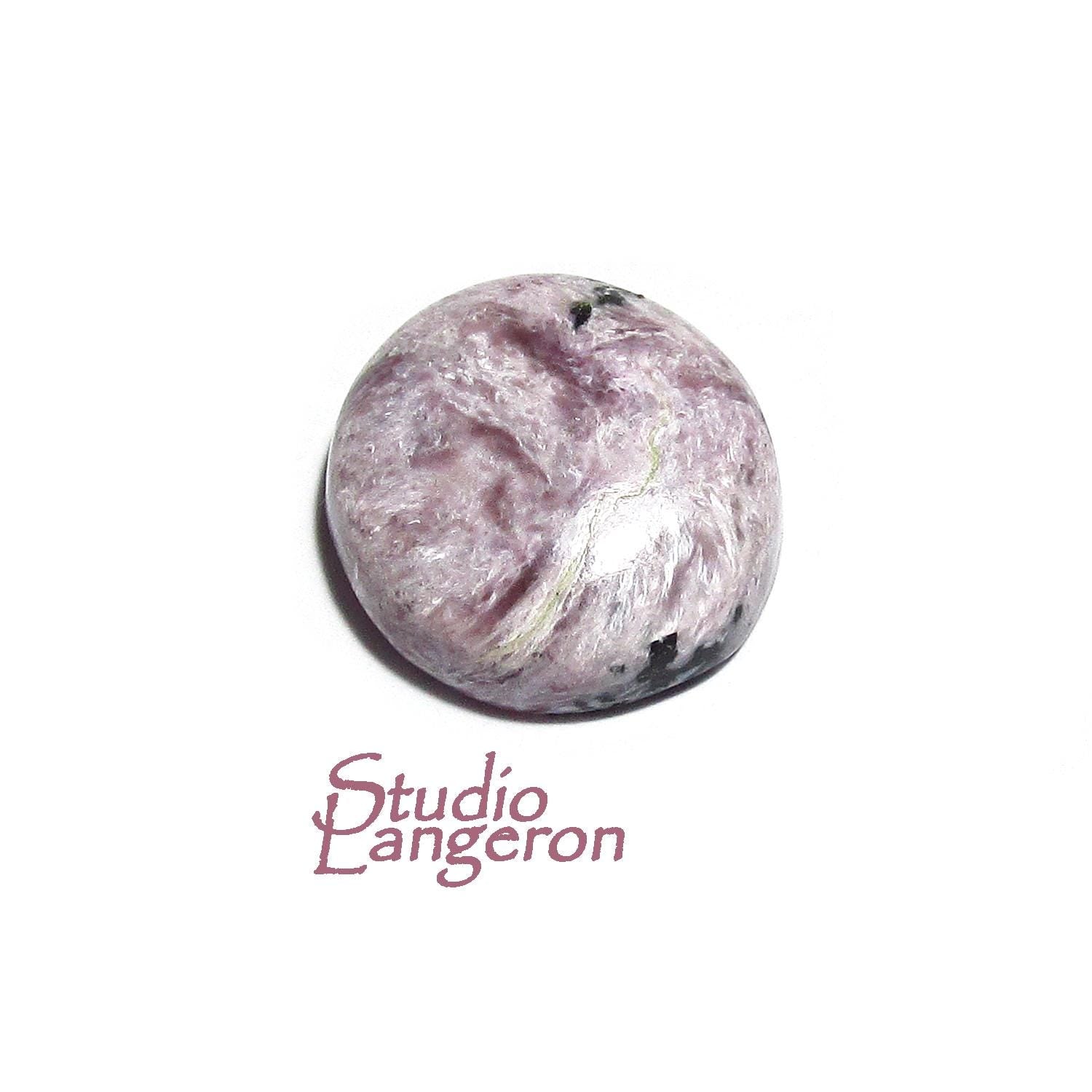 SALE!  Natural Charoite, cabochon, size 15x17x5.3mm, Natural Charoite, Natural Gemstone, Jewelry making - 1 piece