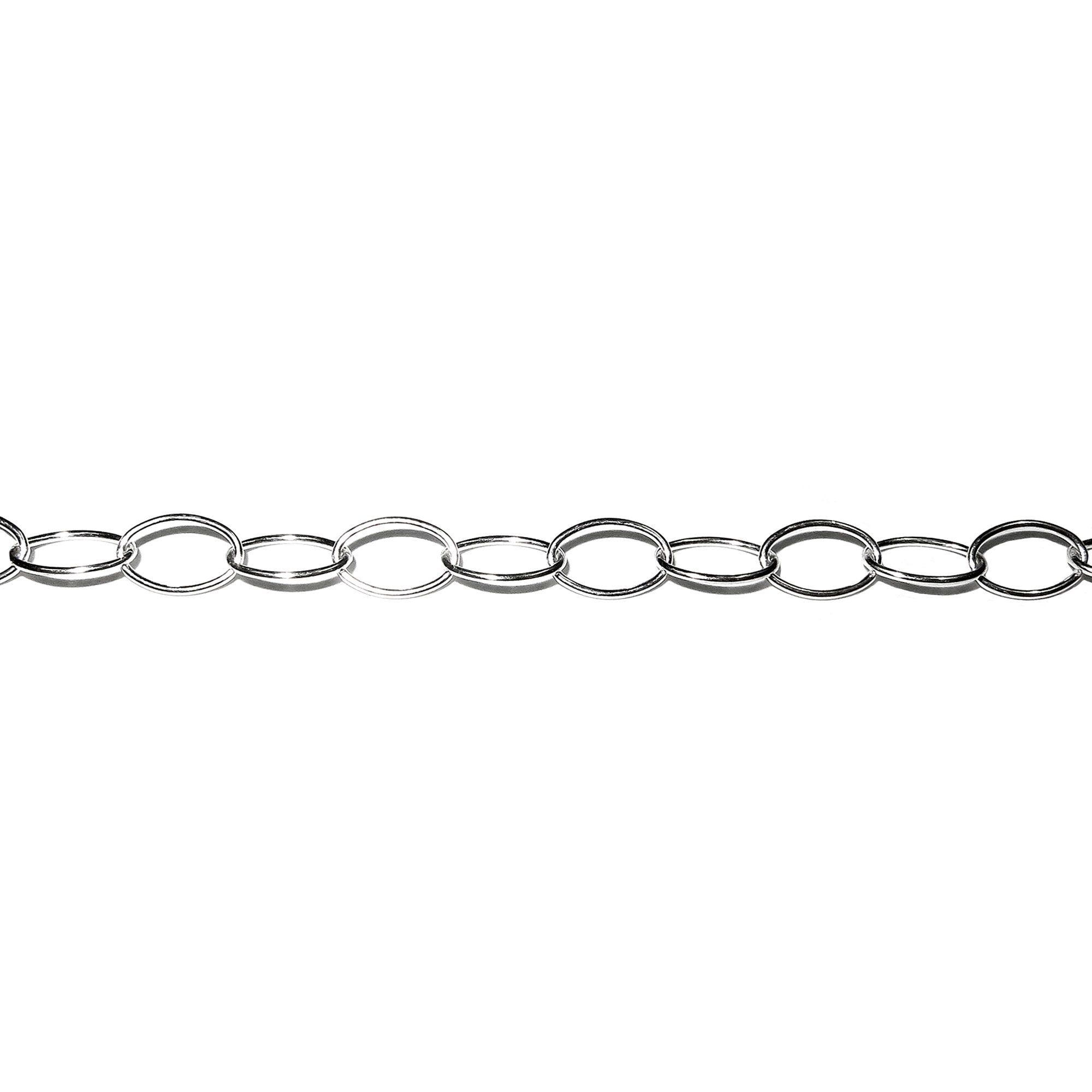 5.0 mm 925 Sterling Silver oval cable chain, silver chain, 925 silver chain, silver chain oval, Jewelry making, Oval chain - 1 Ft (30 cm)