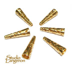 14K Gold Filled Large Bead Cones, Beading, Bead cone, Cones Gold filled, Jewelry making, End caps, Gold filled cone - 1 pair (2 pieces)