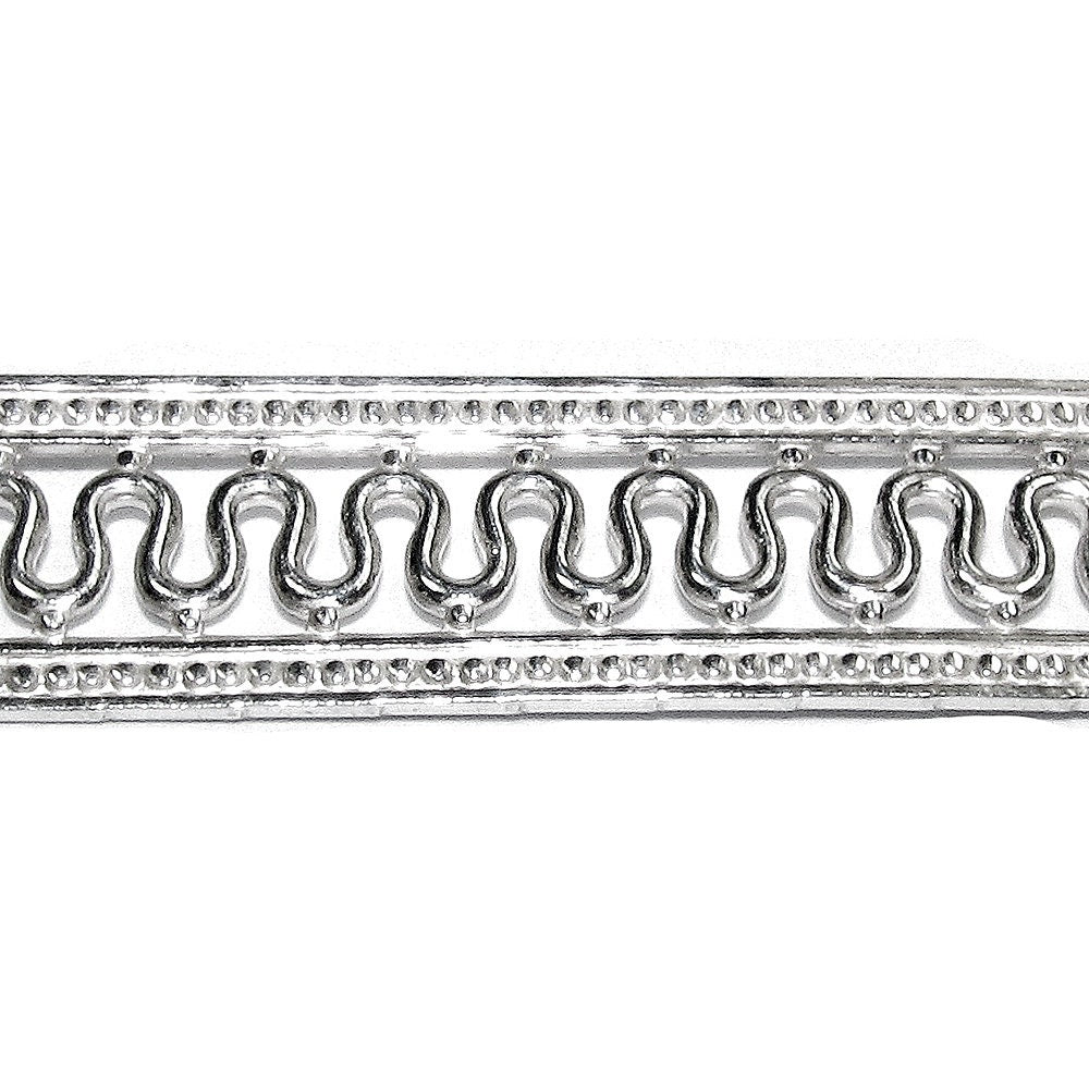 935 Argentium Silver Bezel wire, Gallery wire, Gallery ribbon, Gallery pattern, Jewelry making, Setting, Silver wire - 4 inch (10 cm)