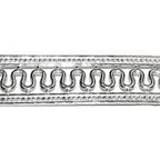 935 Argentium Silver Bezel wire, Gallery wire, Gallery ribbon, Gallery pattern, Jewelry making, Setting, Silver wire - 4 inch (10 cm)