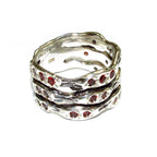 Statement Garnet ring 925 sterling silver size 7, Handmade ring, single copy, sterling silver, Garnet ring,  silver ring, red gemstone