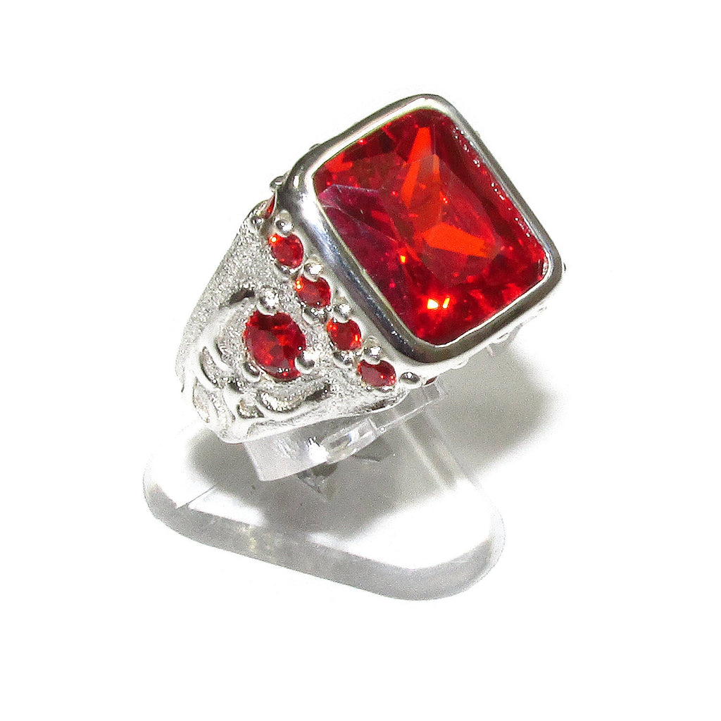 Statement Red topaz ring 925 sterling silver size 6 1/2, Handmade ring, single copy, Red topaz, silver ring, gemstone, Red topaz ring