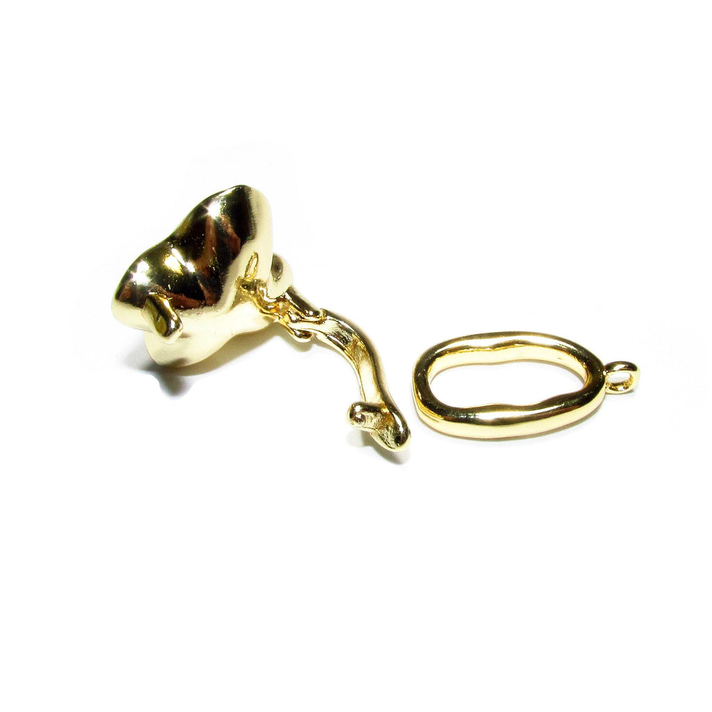 14K Yellow Gold Filled Hook and Eye Clasp: Decorative Jewelry Making
