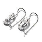10 mm 925 sterling silver blank earrings with bezel cup, Jewelry making, Setting, bezel cup, base earrings, Silver - 1 pair (2 piece)