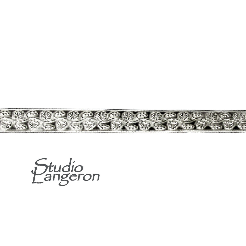 935 Argentium Silver Bezel wire, Gallery wire, Gallery ribbon, Gallery pattern, Jewelry making, Setting, Silver wire - 4 inch (10 cm)