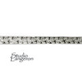 935 Argentium Silver Bezel wire, Gallery wire, Gallery ribbon, Gallery pattern, Jewelry making, Setting, Silver wire - 4 inch (10 cm)