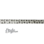 935 Argentium Silver Bezel wire, Gallery wire, Gallery ribbon, Gallery pattern, Jewelry making, Setting, Silver wire - 4 inch (10 cm)