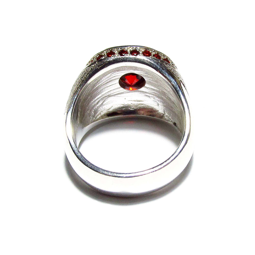 Statement garnet ring 925 sterling silver size 6, Handmade ring, single copy, 925 Silver ring, garnet , silver ring, gemstone, garnet ring
