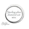 925 sterling silver diamond cut wire  20, 18, 16, 15, 12GA, silver wire, diamond cut wire, wire, Jewelry making - 1 Ft (30 cm)
