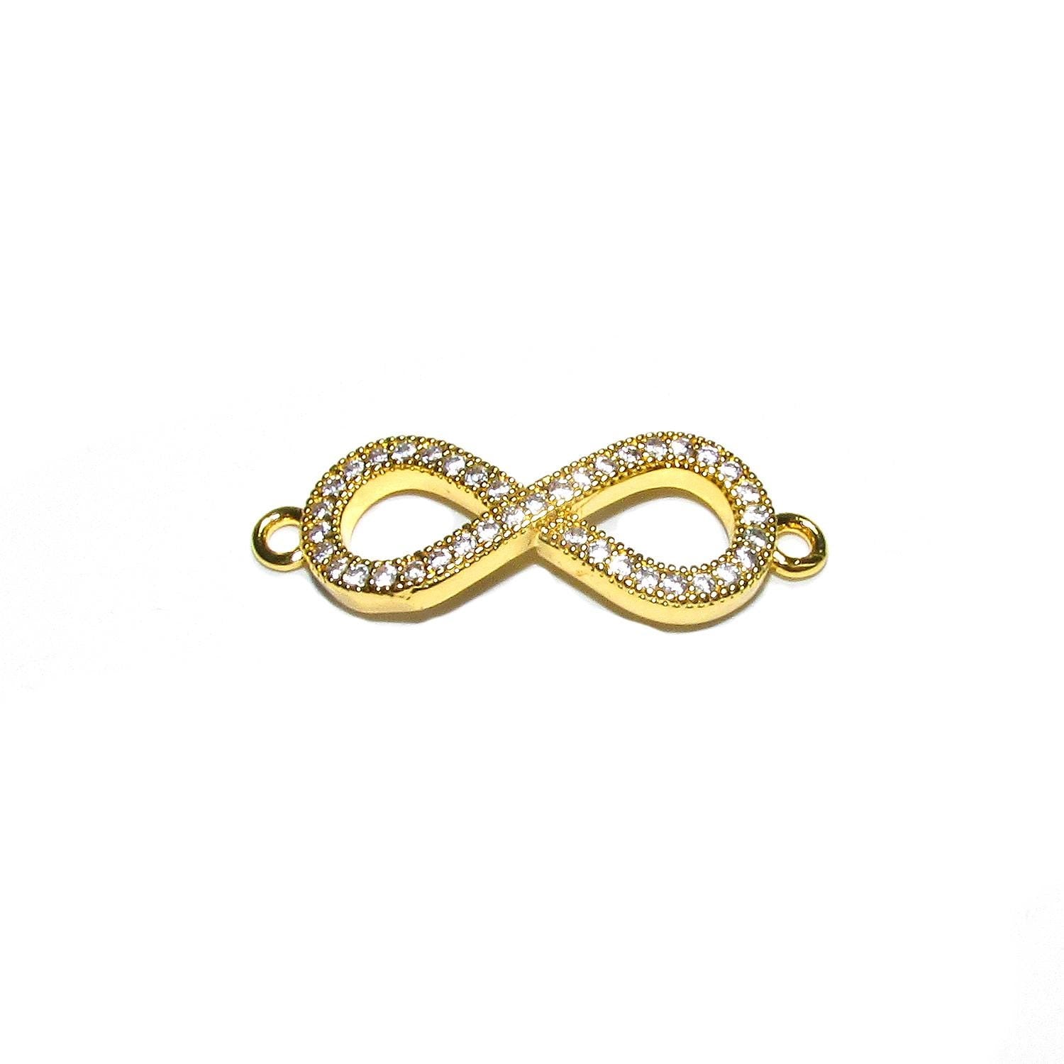 14K Gold filled large connector infinity size 25x9mm, gold filled link component, Jewelry making, Gold filled, Jewelry infinity - 1 piece