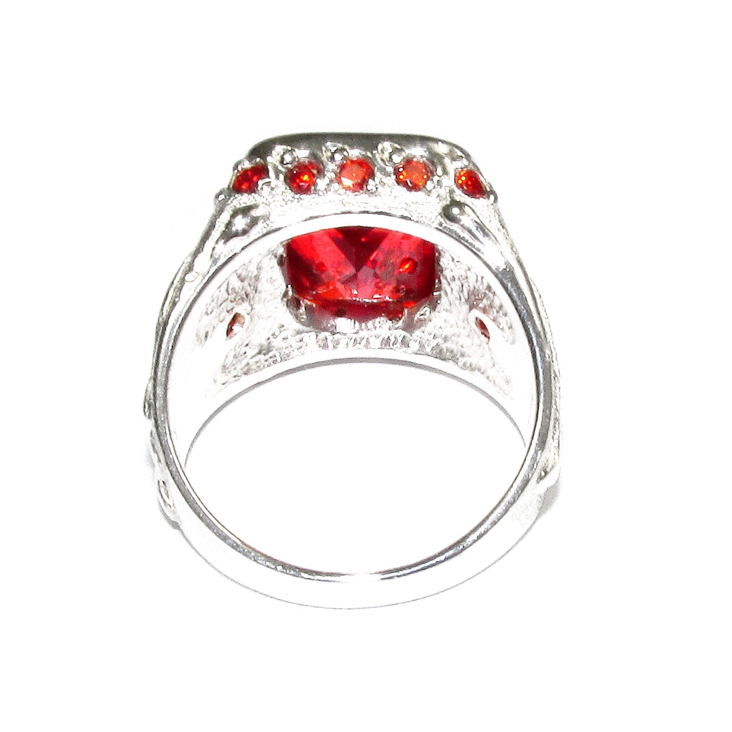 Statement Red topaz ring 925 sterling silver size 6 1/2, Handmade ring, single copy, Red topaz, silver ring, gemstone, Red topaz ring
