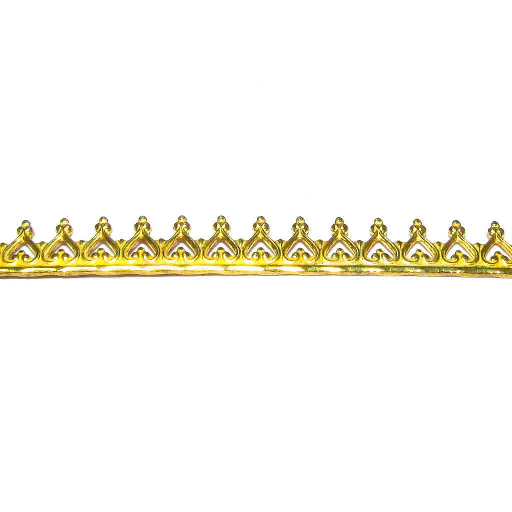 Natural Brass Gallery wire, Brass wire, Gallery pattern, Gallery ribbon, Wire, Jewelry making, Brass findings, Setting - 4 inch (10 cm)
