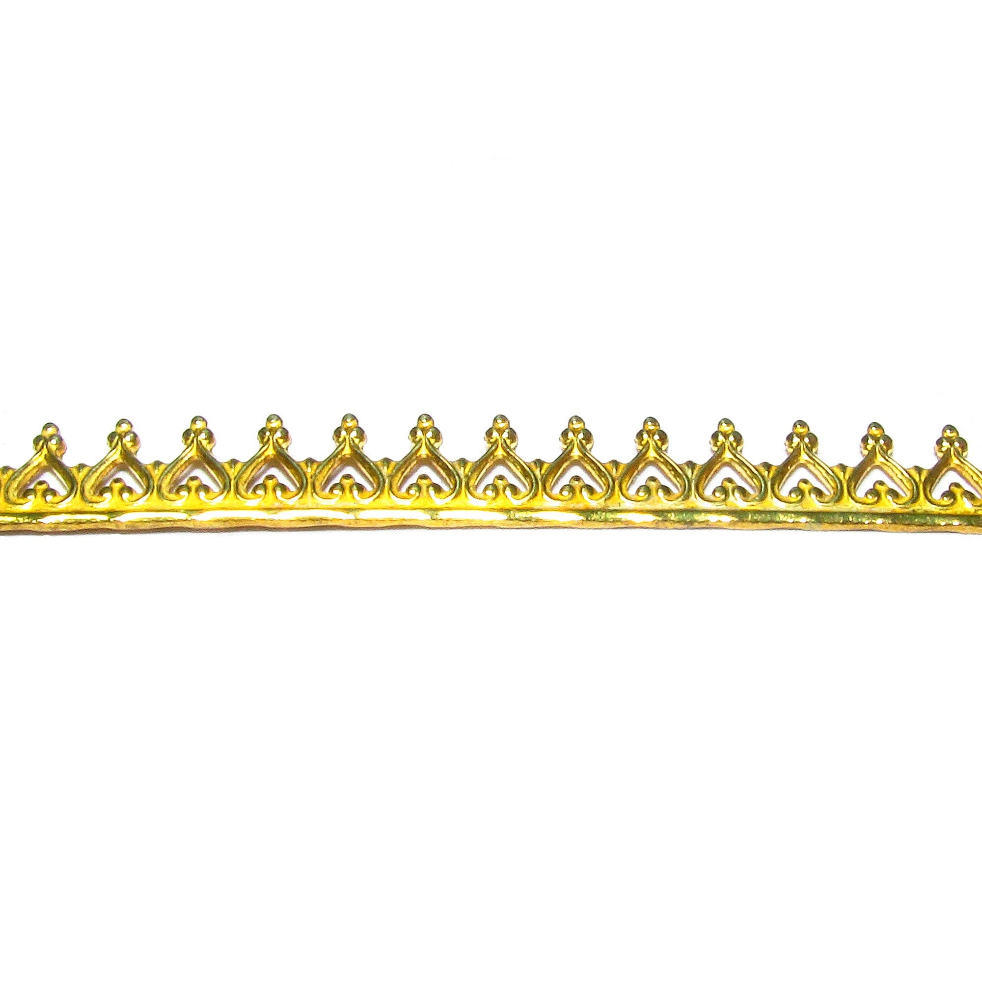 Natural Brass Gallery wire, Brass wire, Gallery pattern, Gallery ribbon, Wire, Jewelry making, Brass findings, Setting - 4 inch (10 cm)