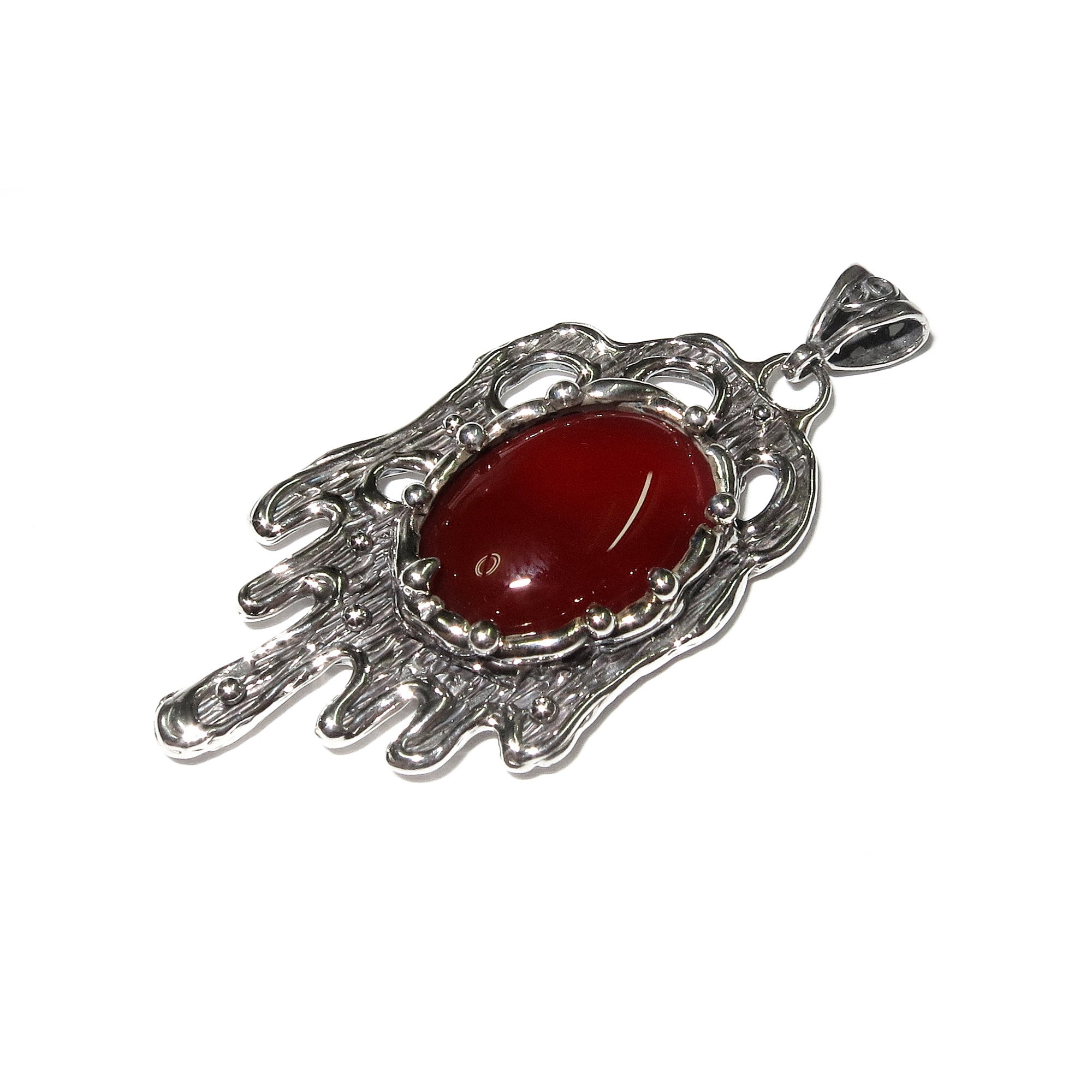 Agate brown pendant 925 sterling silver size 2.2x4.1 cm, 100% handmade, single copy, Natural Agate, Handmade pendant, Brown, Gemstone