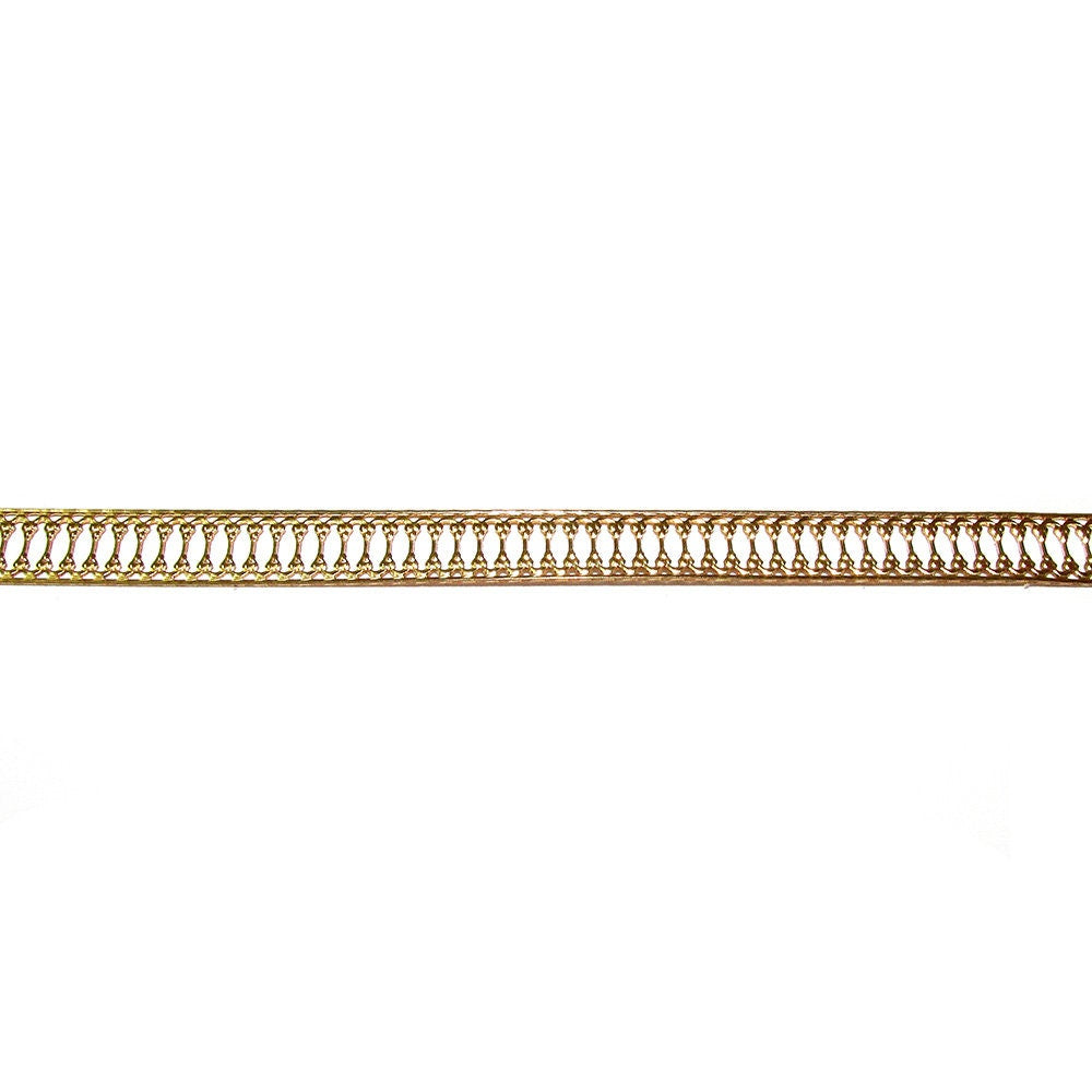 14K Yellow Gold filled Gallery wire, Bezel wire, Gallery ribbon, Gallery pattern, Jewelry making, Gold Filled Setting - 4 inch (10 cm)