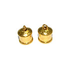 14K Yellow Gold filled Cord End Caps size 9.0 mm, gold filled end caps, end caps, jewelry making, cord, cord end caps - 1 pair (2 pieces)
