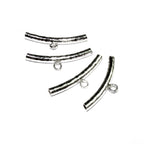 925 Sterling silver Hammered Tube Pendant Bail with Ring size 3.0x25 mm, tube pendant, tube silver, Jewelry making, tube bracelet - 1 piece