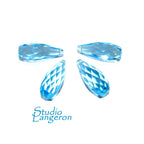 Natural Aquamarine Teardrop faceted Beads size 20x8 mm, Aquamarine Gemstone, Jewelry making, Natural Gemstone Teardrop beads - 1 piece