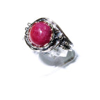 Statement African ruby ring 925 sterling silver size 6, Handmade ring, single copy, 925 sterling silver, Natural African ruby, gemstone