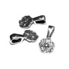 925 Sterling silver medium Glue-On Pendant Bail, Flat Pad Pendant Bails, sterling silver Bail, Jewelry making, Bail Glue-On - 1 piece