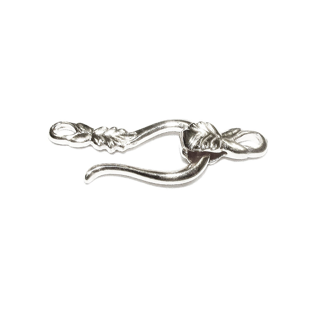 925 Sterling Silver Hook Eye Clasps size 2.5 cm, Jewelry making, Clasp, Hook eye clasp, Clasps, Sterling silver, Silver clasp - 1 piece