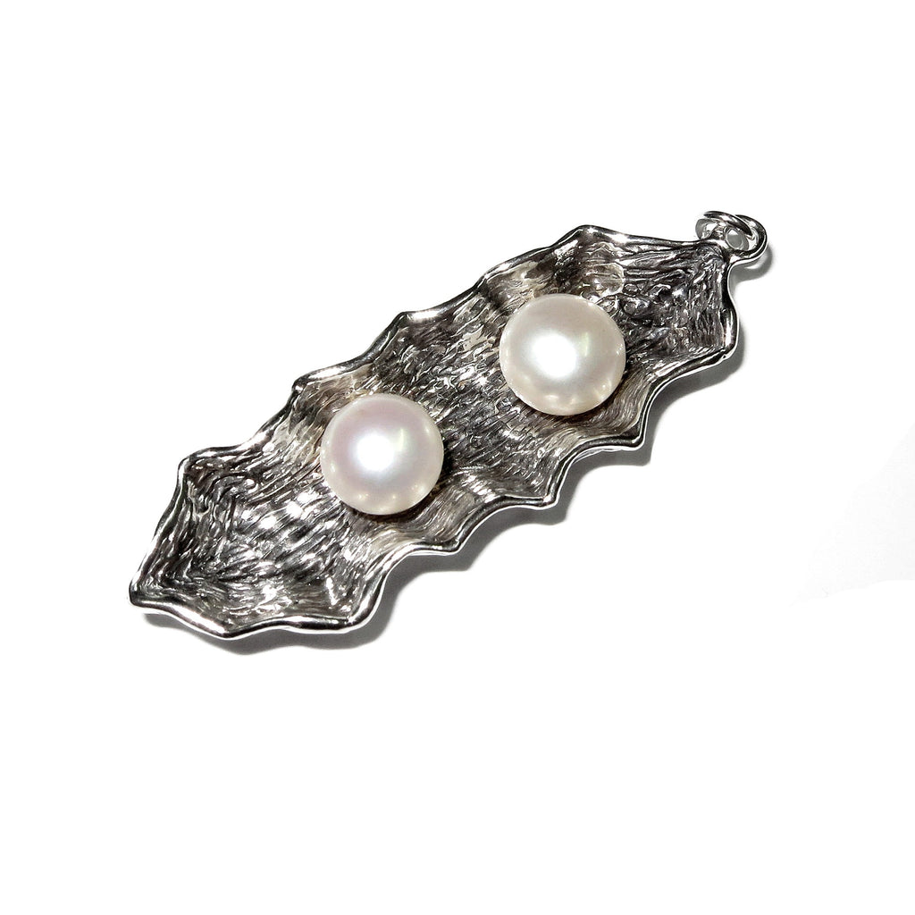 Pearls pendant 925 sterling silver size 5.0x2.0 cm, 100% handmade, single copy, Natural Pearl, Handmade pendant