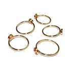 14K Yellow solid gold blank ring with bezel cup 5mm size 4 - 11, Base ring, Solid gold ring, bezel cup, Jewelry making, Setting - 1 piece