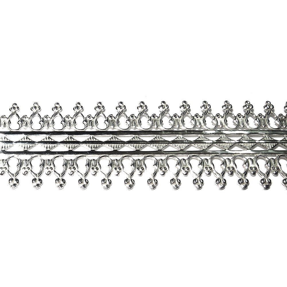 935 Argentium Silver Bezel wire, Gallery wire, Gallery ribbon, Gallery pattern, Argentium silver, Wire, Jewelry making - 4 inch (10 cm)