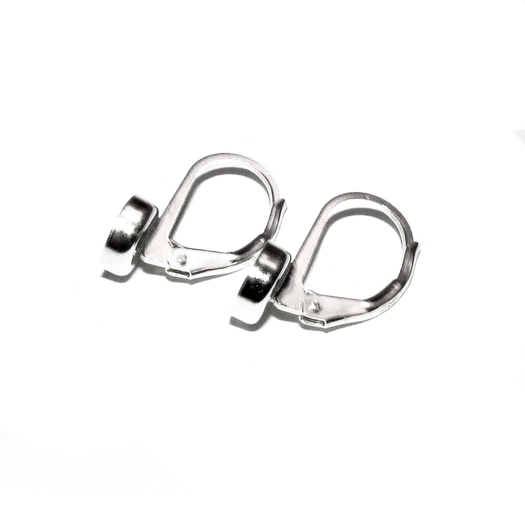 6 mm size 925 sterling silver blank earrings with bezel cup, earrings mounting, bezel cup, base earrings, Sterling silver - 1 pair (2 piece)