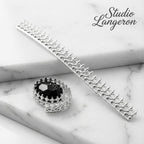 999 Fine silver Casted Bezel wire size 6.8x0.75 cm (2.7 inch), Gallery wire, Setting silver, Gallery pattern, Jewelry making - 1 piece