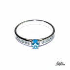 Blue topaz ring 925 sterling silver size 5 1/2, Handmade ring, single copy, sterling silver, Blue topaz ring, silver ring, gemstone