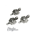 925 Sterling Silver Fold-Over Magnetic Clasp, Magnetic clasp, Clasp, Silver clasp, Round clasp, Sterling silver, Jewelry making - 1 piece