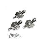 925 Sterling Silver Fold-Over Magnetic Clasp, Magnetic clasp, Clasp, Silver clasp, Round clasp, Sterling silver, Jewelry making - 1 piece