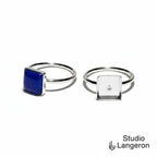 925 sterling silver blank ring with bezel cup 8x8mm size 4, 5, 6, 7, 8, 9, 10, 11, silver ring, bezel cup, setting, base ring - 1 piece