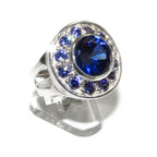 Statement Blue topaz ring 925 sterling silver size 8 1/2, handmade ring, single copy, silver ring, Blue topaz, gemstone, Blue ring
