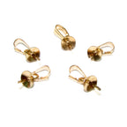 14K yellow gold filled snap-on bail and bead cap 4 mm, Jewelry making, Bail snap-on gold filled, Bail findings, Gold filled - 1 piece