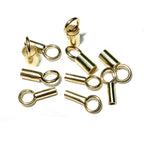 14K solid gold Tube End Caps size 1.0, 1.6, 2.1, 2.6, 3.2, 3.6, 4.5 mm, 14K Gold end caps, Jewelry making, Solid gold - 1 pair (2 piece)