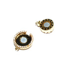 14K Yellow gold filled decorative Magnetic Clasps with turquoise size 19.0x15.0mm, Magnetic clasp, Jewelry making - 1 piece