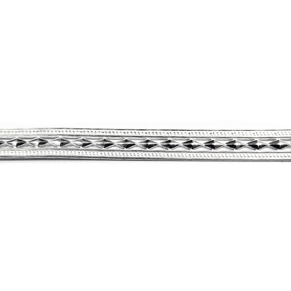 935 Argentium Silver Bezel wire, Gallery wire, Gallery ribbon, Gallery pattern, Argentium silver, Wire, Jewelry making - 4 inch (10 cm)