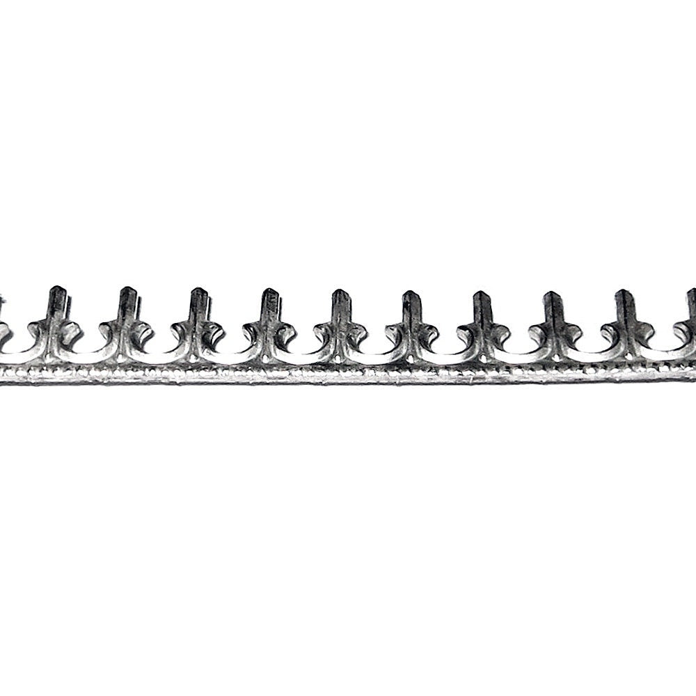 935 Argentium Silver Bezel wire, Gallery wire, Gallery ribbon, Gallery pattern, Jewelry making, Setting, Silver wire - 4 inch (10 cm)