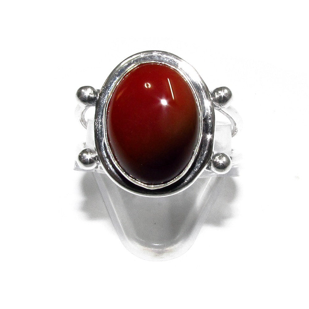 Statement Natural opal ring 925 sterling silver size 8 1/2, Handmade ring, single copy, sterling silver, Brown opal, silver ring, gemstone