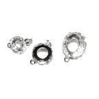 925 Sterling Silver Blank earrings size 8, 10, 12 mm, Bezel cup, Post Earring Mountings, Base earrings, Jewelry making - 1 pair (2 pieces)