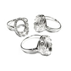 10x14 mm 925 sterling silver blank ring with bezel cup size 5, 6, 7, 8, silver ring, bezel cup, silver, base ring, Jewelry making - 1 piece
