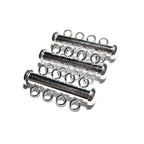 925 Sterling Silver Tube Bar Clasp 4-Hole size 4.3x26 mm, Silver Clasps, Slide Clasps, Sterling silver, Jewelry making, Tube clasp - 1 piece