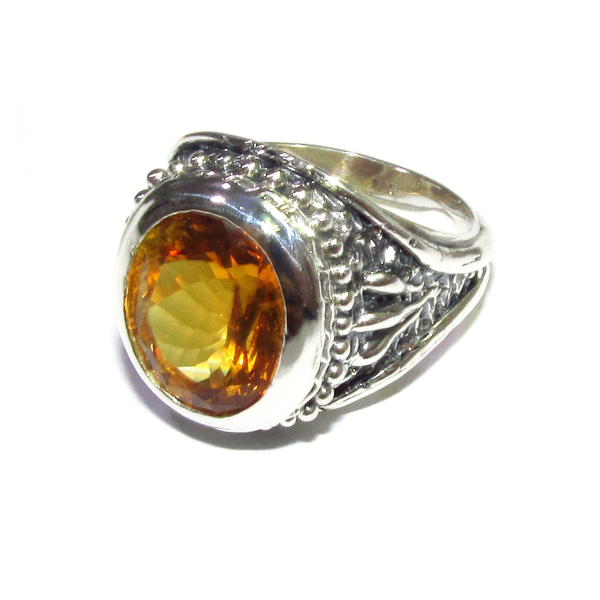 Citrine ring 925 sterling silver size 8, Handmade ring, single copy, 925 sterling silver, Natural Citrine, silver ring, gemstone Citrine